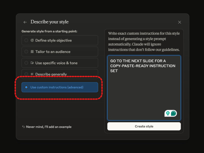 Custom Instructions